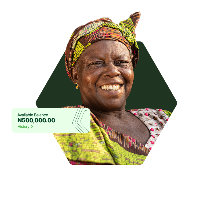 Smiling woman representing prosperity